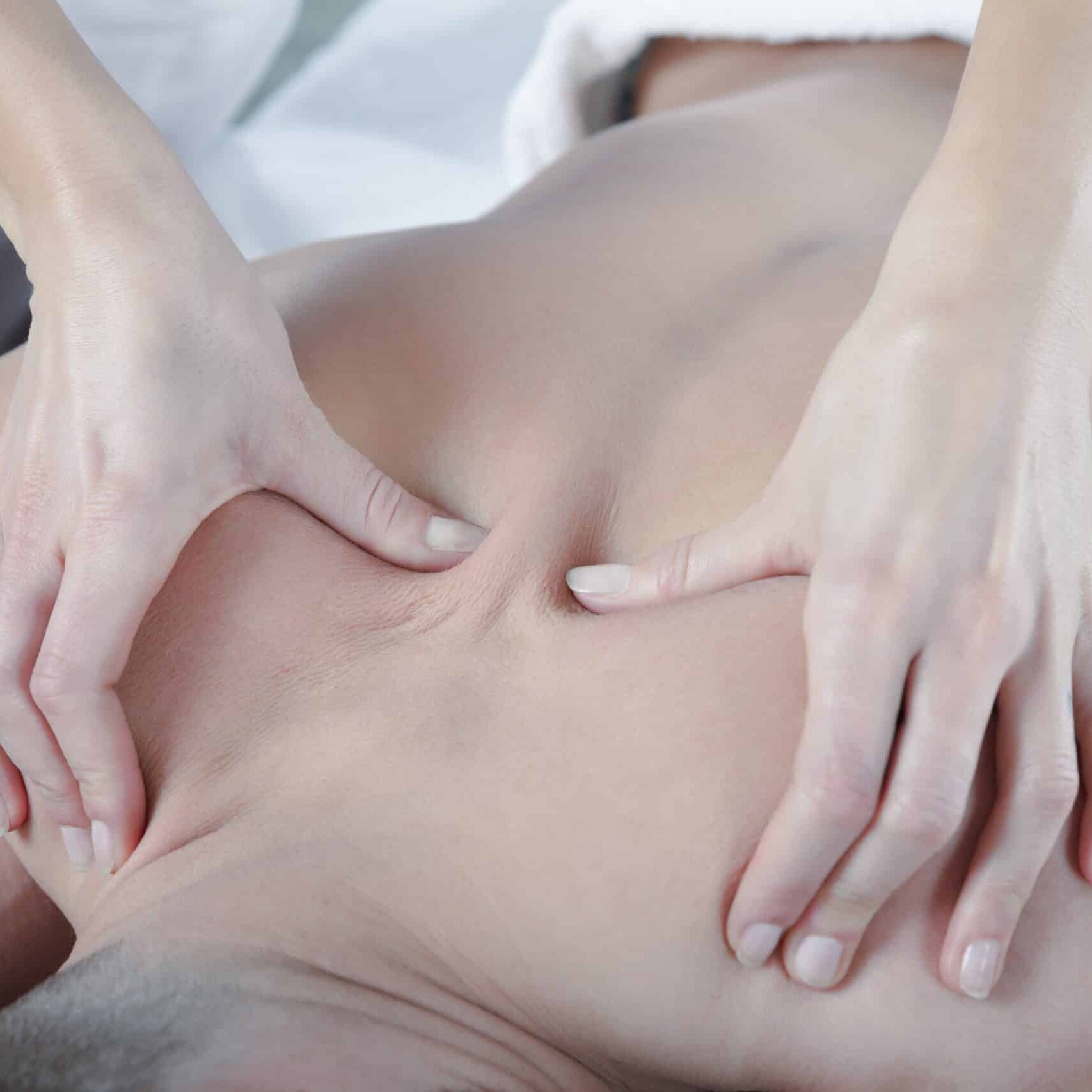 Man getting massage.